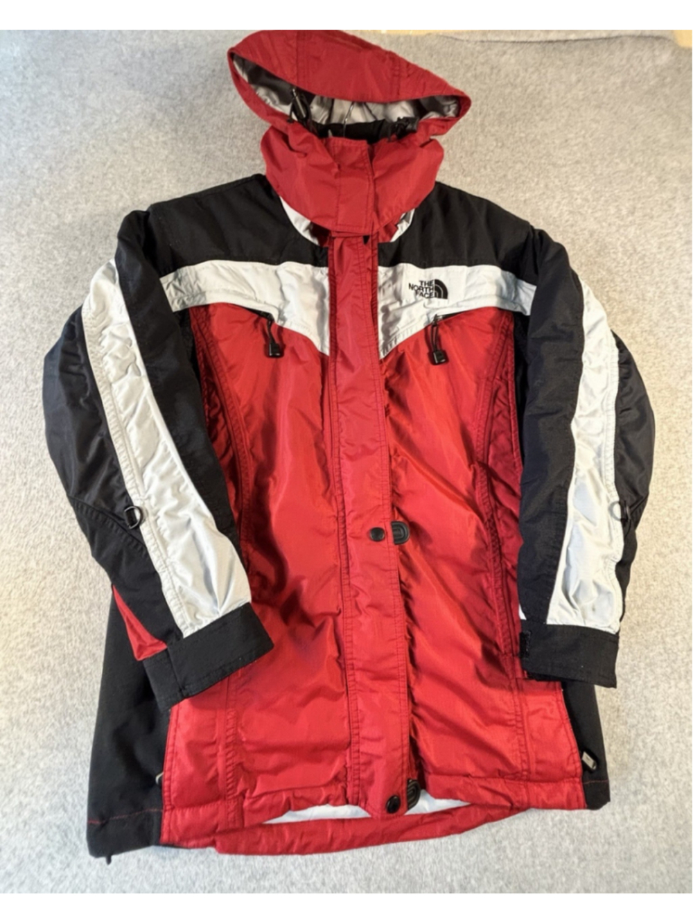 Vintage The North Face Extreme Gear Ski Jacket Womens 8 Red Black Insulated